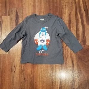 Oshkosh gray long sleeve winter yeti tee